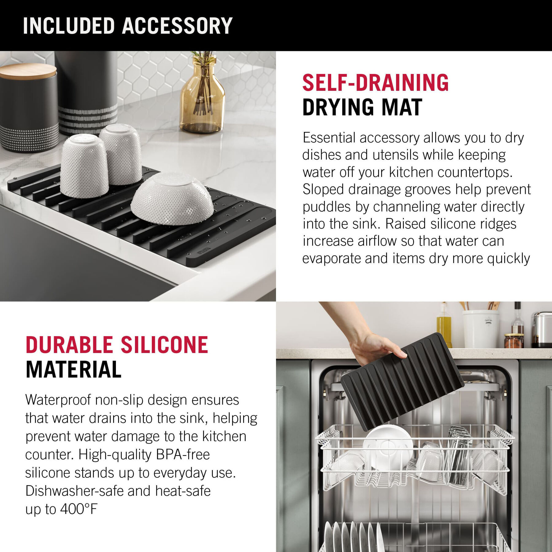 32” Workstation Kitchen Sink Undermount 16 Gauge Stainless Steel Single Bowl with WorkFlow™ Ledge and Accessories, image 3